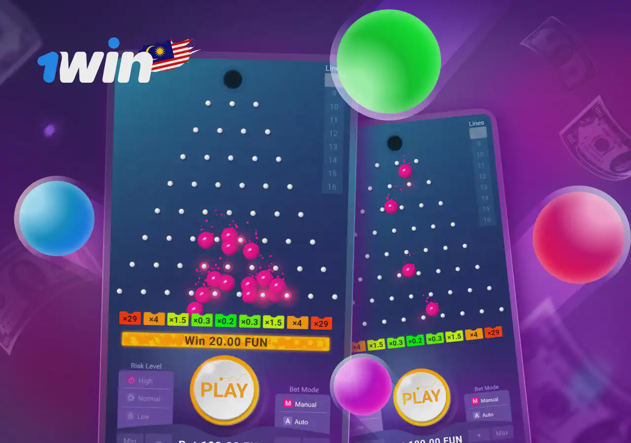 1win Plinko game