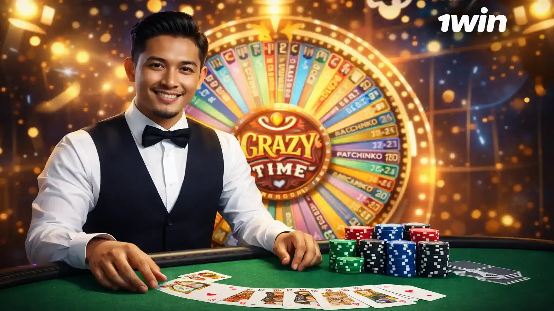 Experience the best 1win online games in the Live Casino section with real dealers